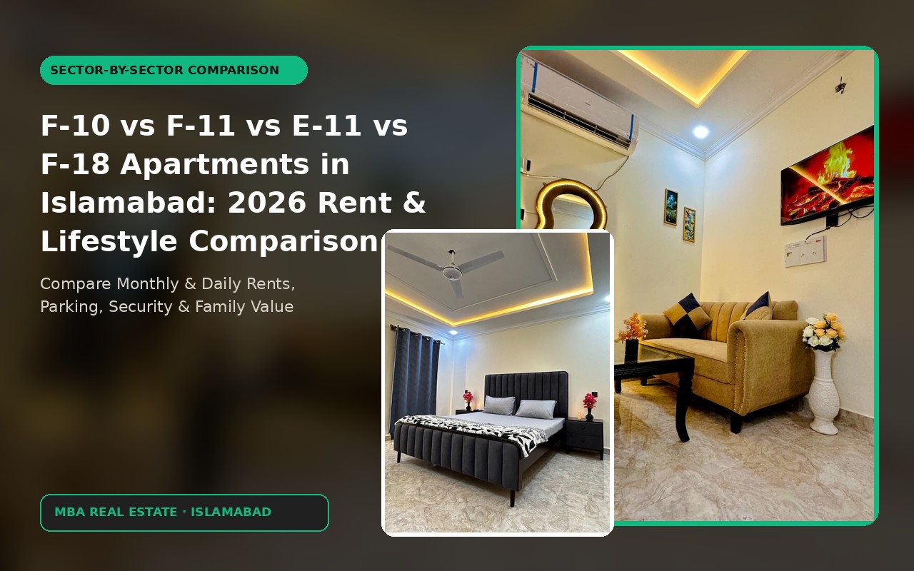 F-10 vs F-11 vs E-11 vs F-18 Apartments in Islamabad: 2026 Rent & Lifestyle Comparison